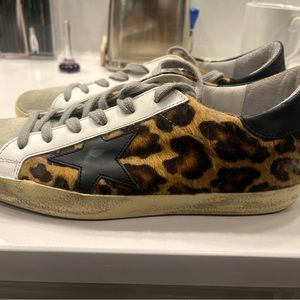 Golden Goose Sneakers Super-Star Leather Horsy Leopard
